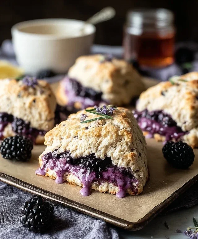 Blackberry Lavender Scones