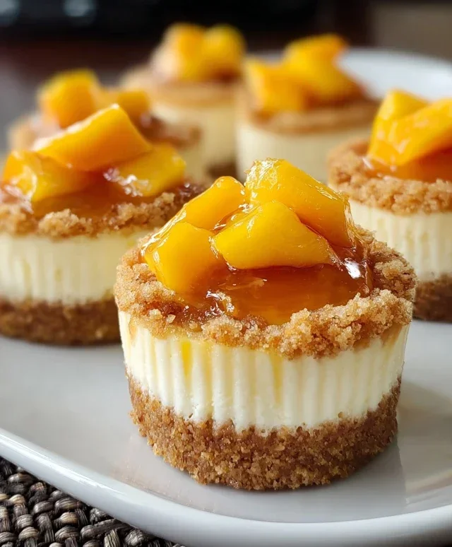 Peach Cobbler Mini Cheesecakes