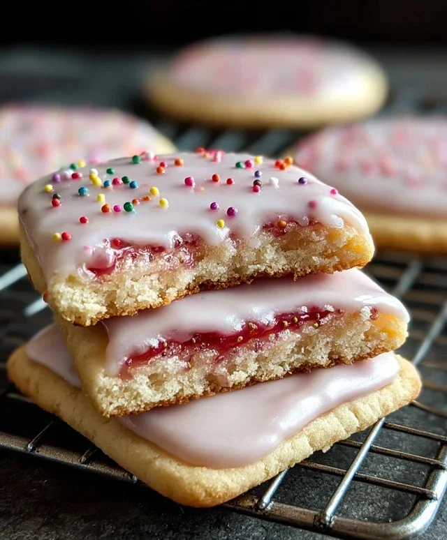 Strawberry Pop Tart Cookies