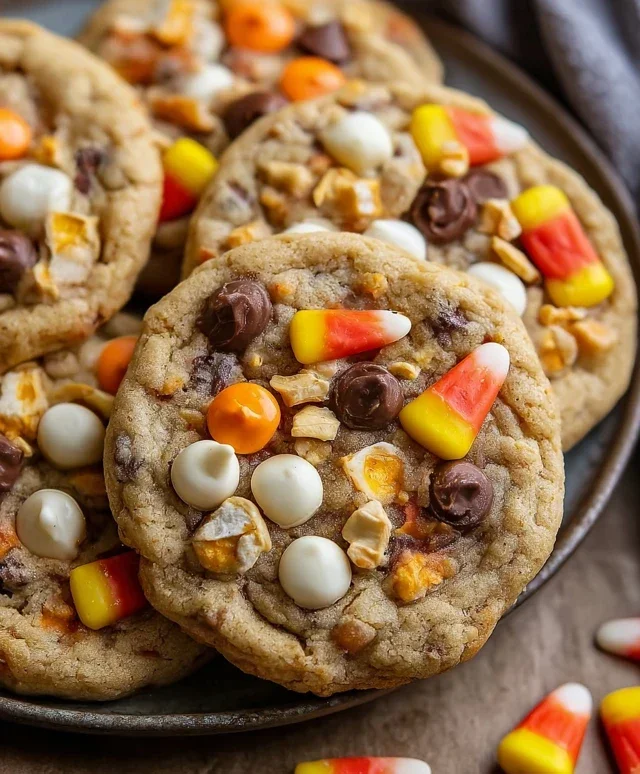 Candy Corn Trail Mix Cookies