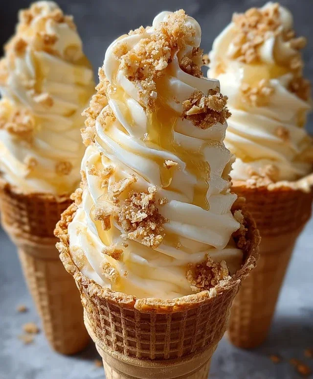 Banana Pudding Cheesecake Cones