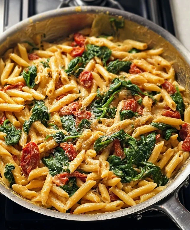 One-Pot Spinach Tomato Pasta
