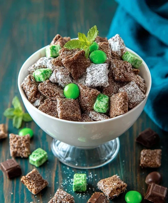 Mint Chocolate Muddy Buddy