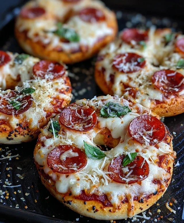 Giant Pizza Bagels