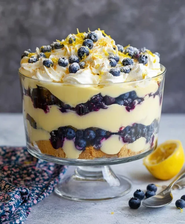 Easy Lemon Blueberry Trifle Recipe