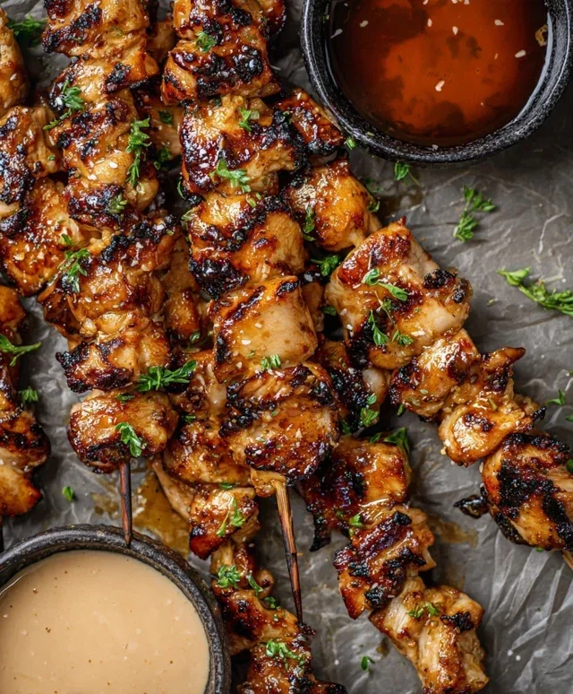 Bang Bang Chicken Skewers