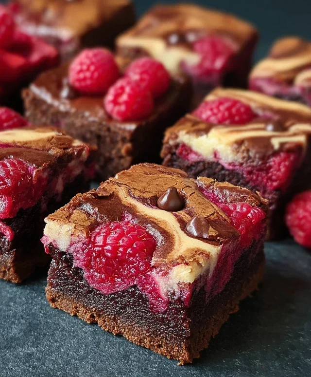 Raspberry Swirl Brownies