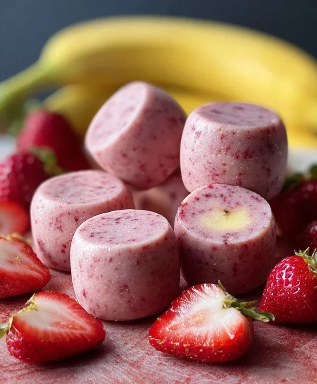 Strawberry and Banana Smoothie Bites for Dogs