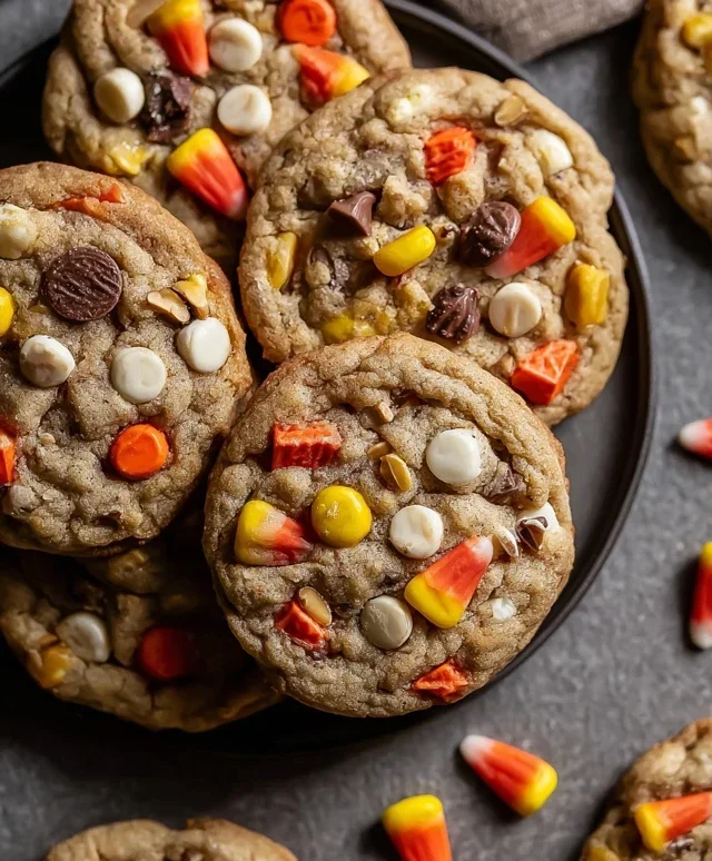 Candy Corn Trail Mix Cookies
