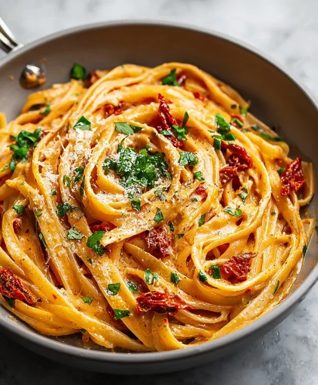 Vegan Creamy Sun Dried Tomato Pasta Recipe