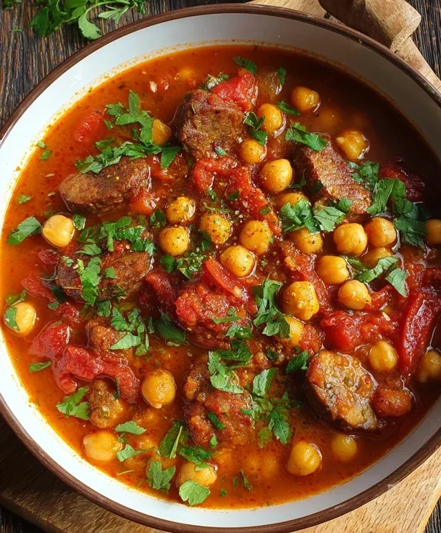Beef Beef Chorizo Chickpea Stew