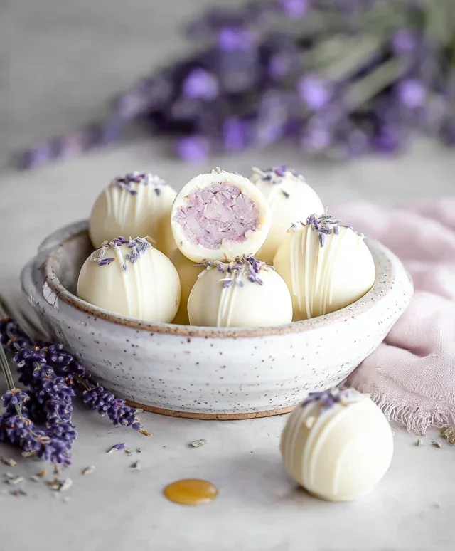 Honey Lavender White Chocolate Truffles