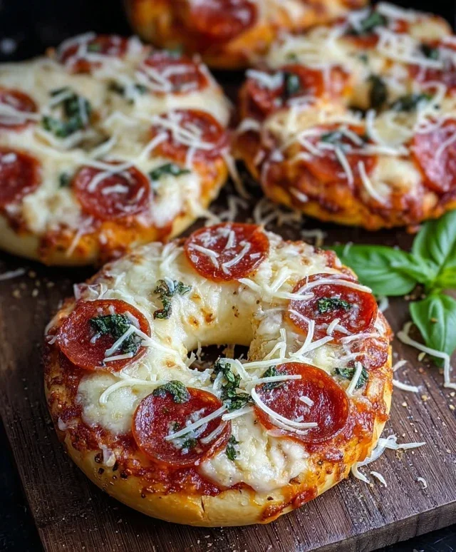 Giant Pizza Bagels
