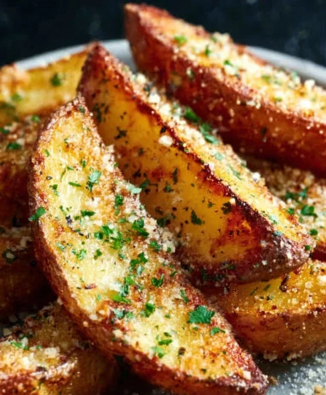 Baked Garlic Parmesan Potato Wedges