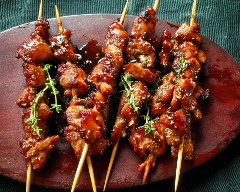 BBQ Chicken Skewer Salad