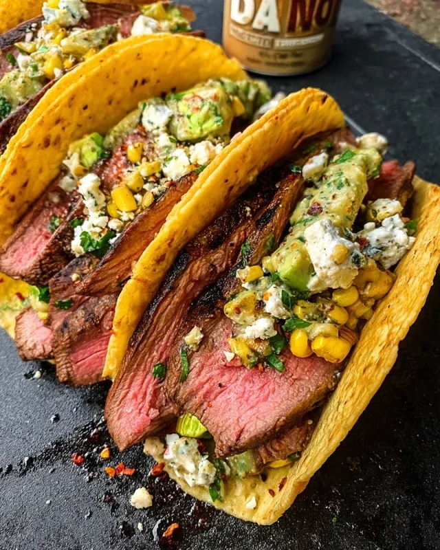 Grilled Elote Steak Tacos