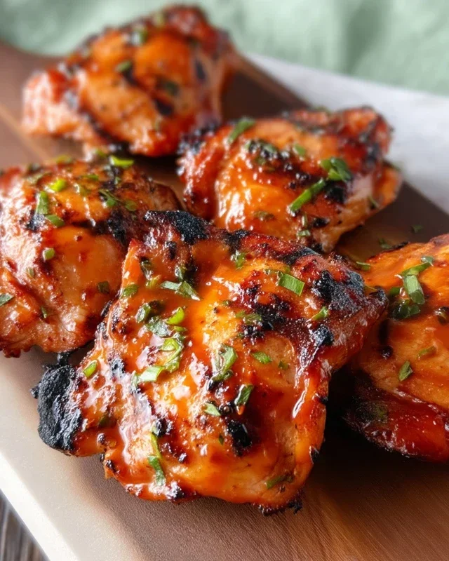 Grilled Honey Buffalo Chicken Thighs