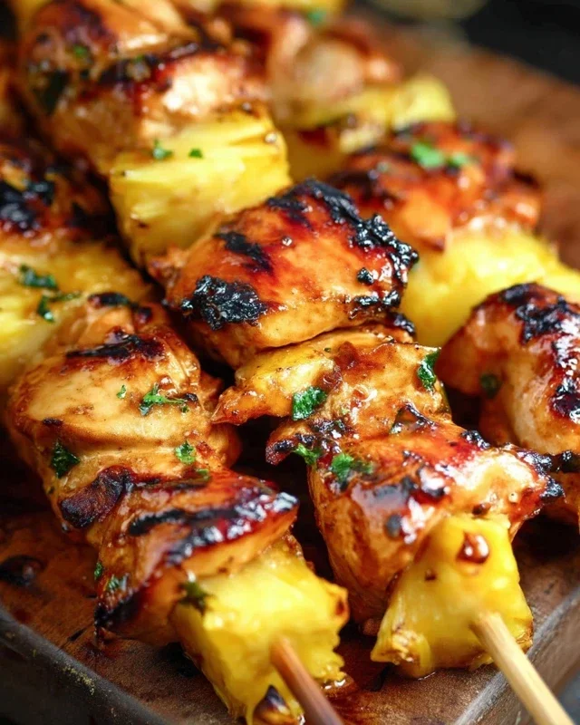 Pineapple Chicken Kebabs Recipe