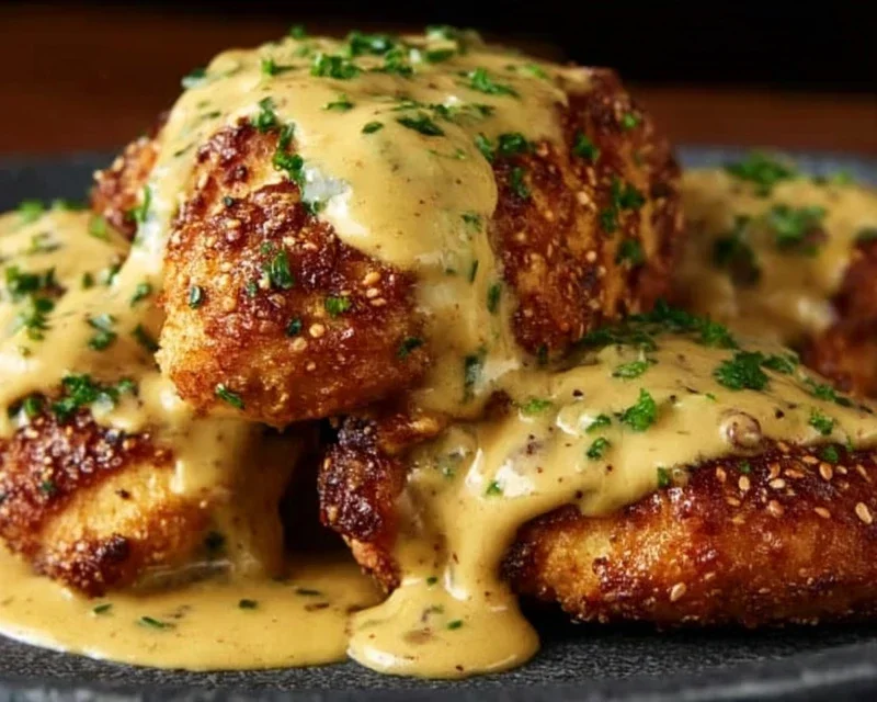 Pretzel Chicken with Mustard-Cheddar Sauce: An Amazing Ultimate Recipe