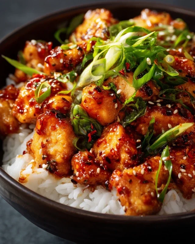 Spicy Honey Gin Extract Extractger Chicken Bowls With Yum Yum Sauce