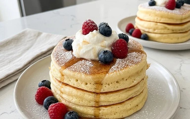 Fluffy Japanese Soufflé Pancakes
