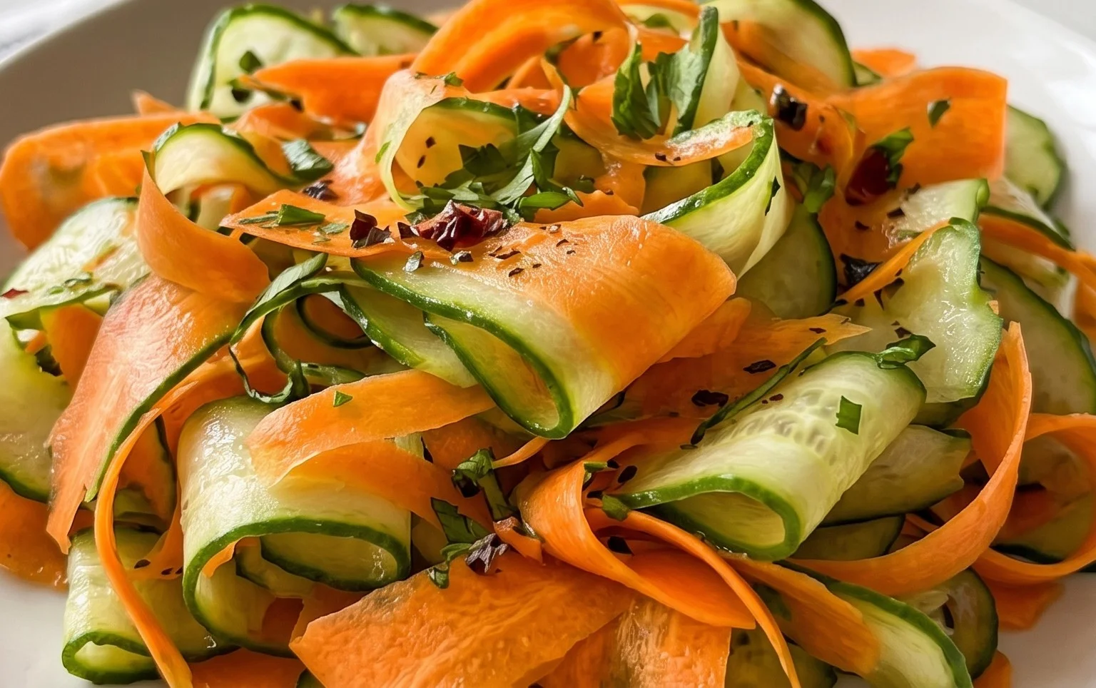 Carrot and Cucumber Ribbon Salad