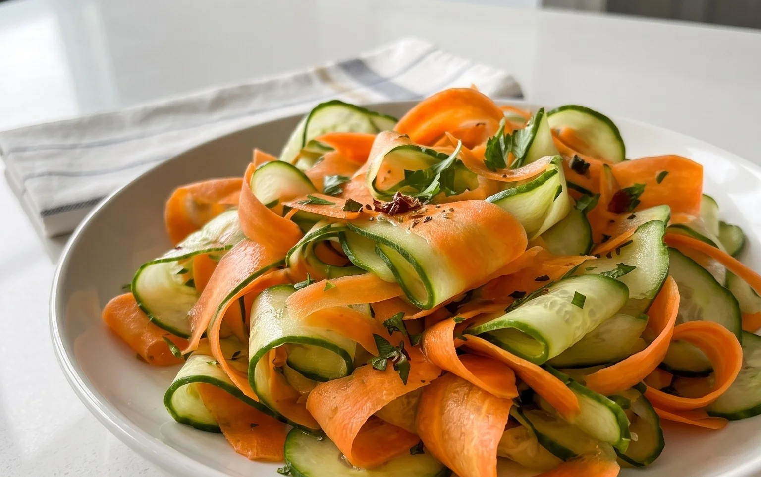 Carrot and Cucumber Ribbon Salad