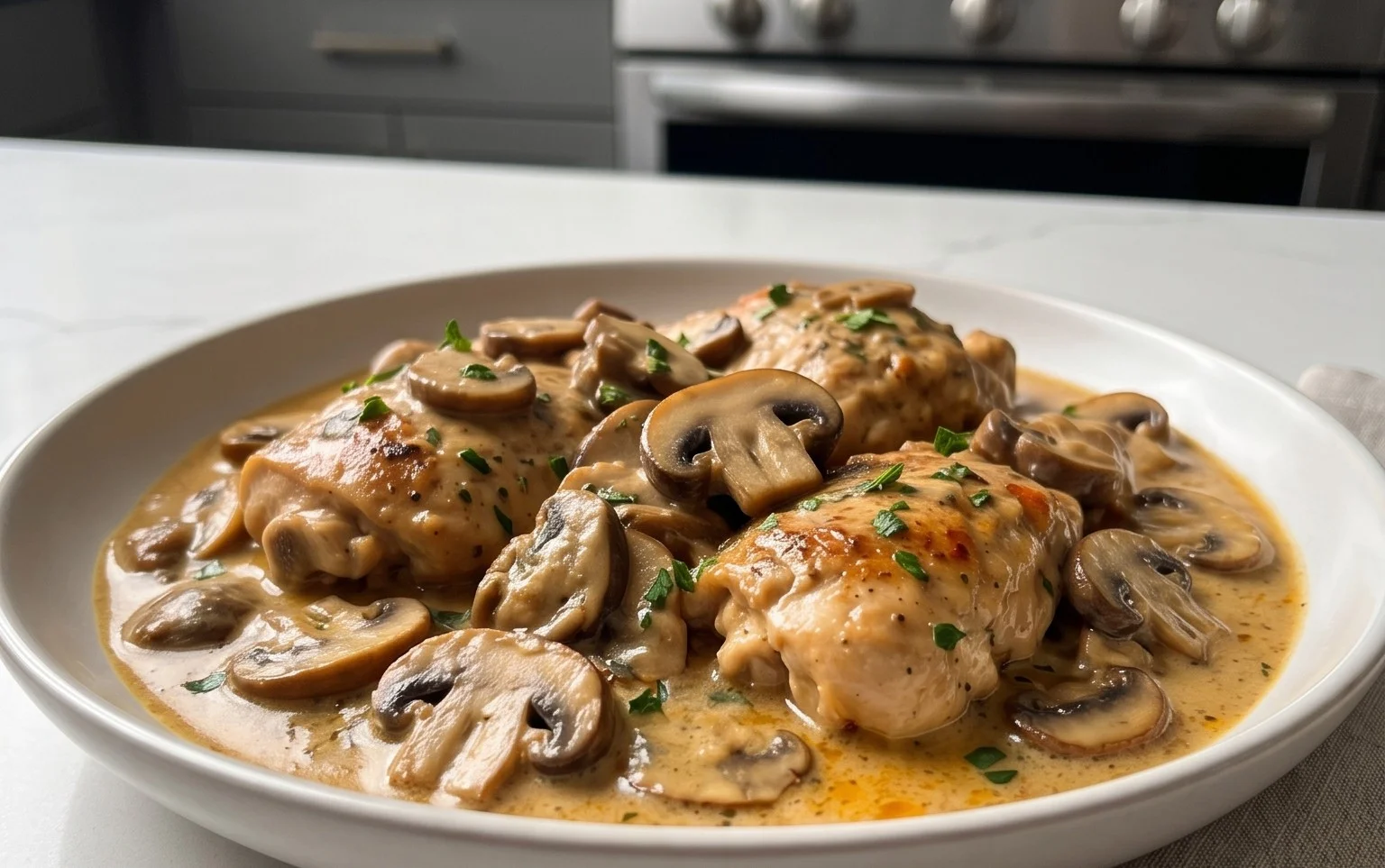 Creamy Mushroom Chicken Recipe