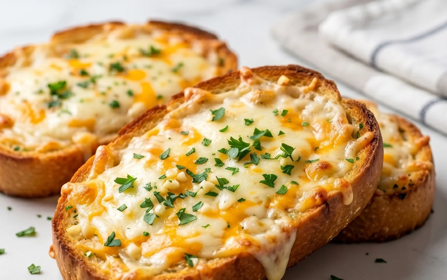 BEST CHEESY GARLIC BREAD RECIPE