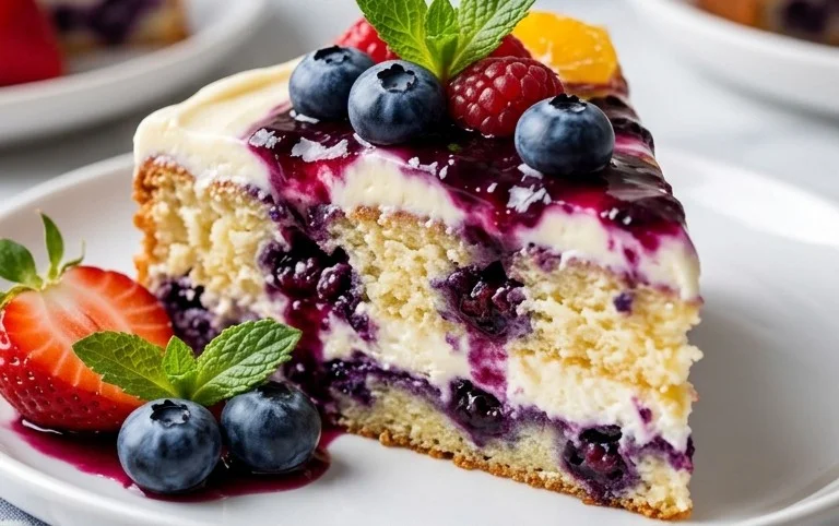 Nova Scotia Blueberry Cream Cake