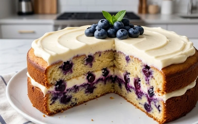 Nova Scotia Blueberry Cream Cake