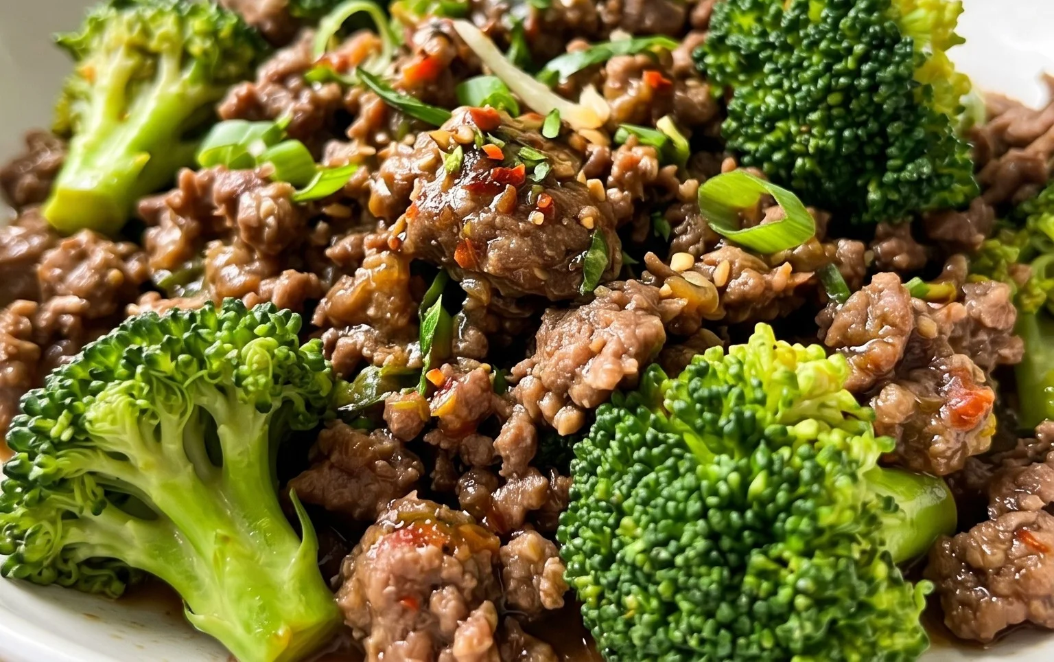 Ground Beef and Broccoli