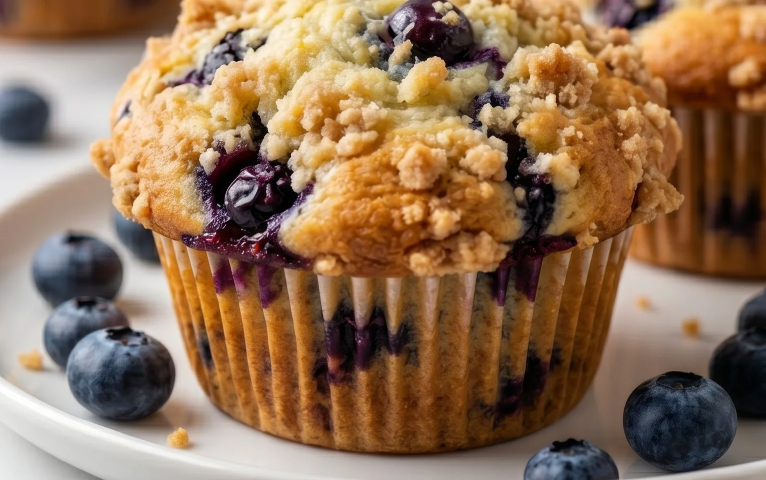 Lemon Blueberry Streusel Muffins