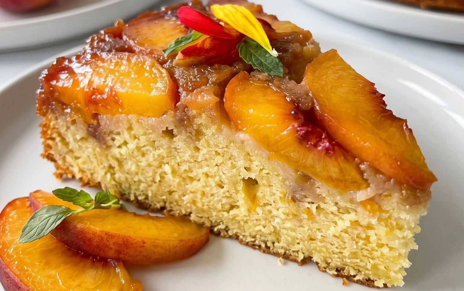 Peach Upside-Down Cake Recipe
