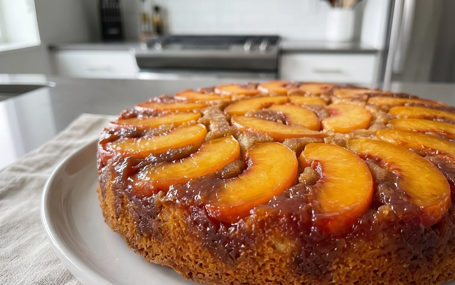 Peach Upside-Down Cake Recipe