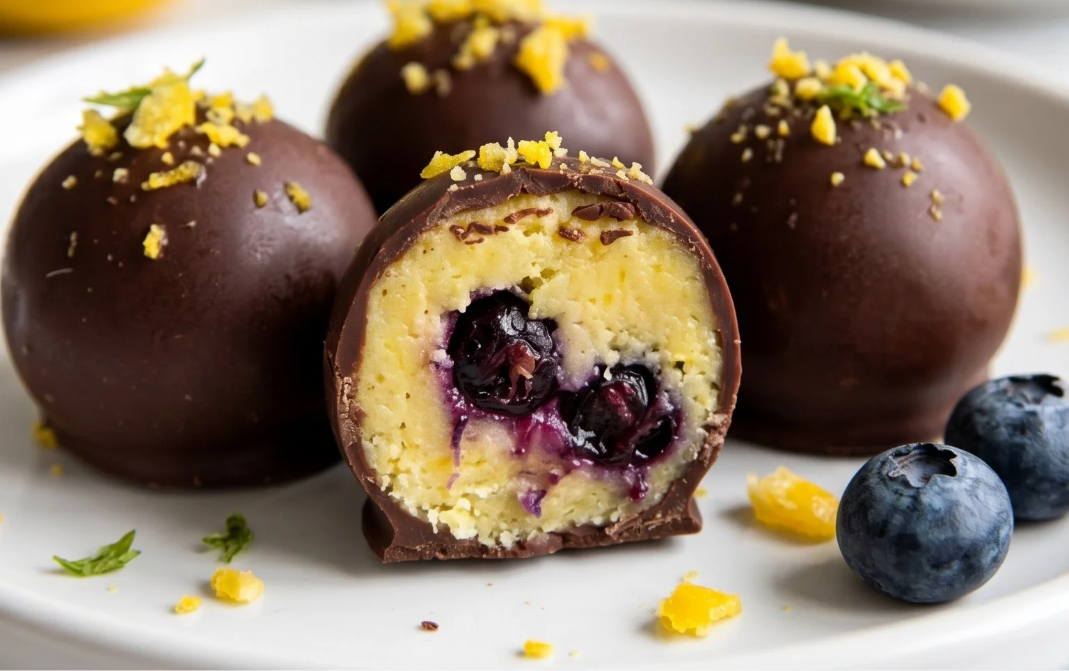 LEMON BLUEBERRY TRUFFLES