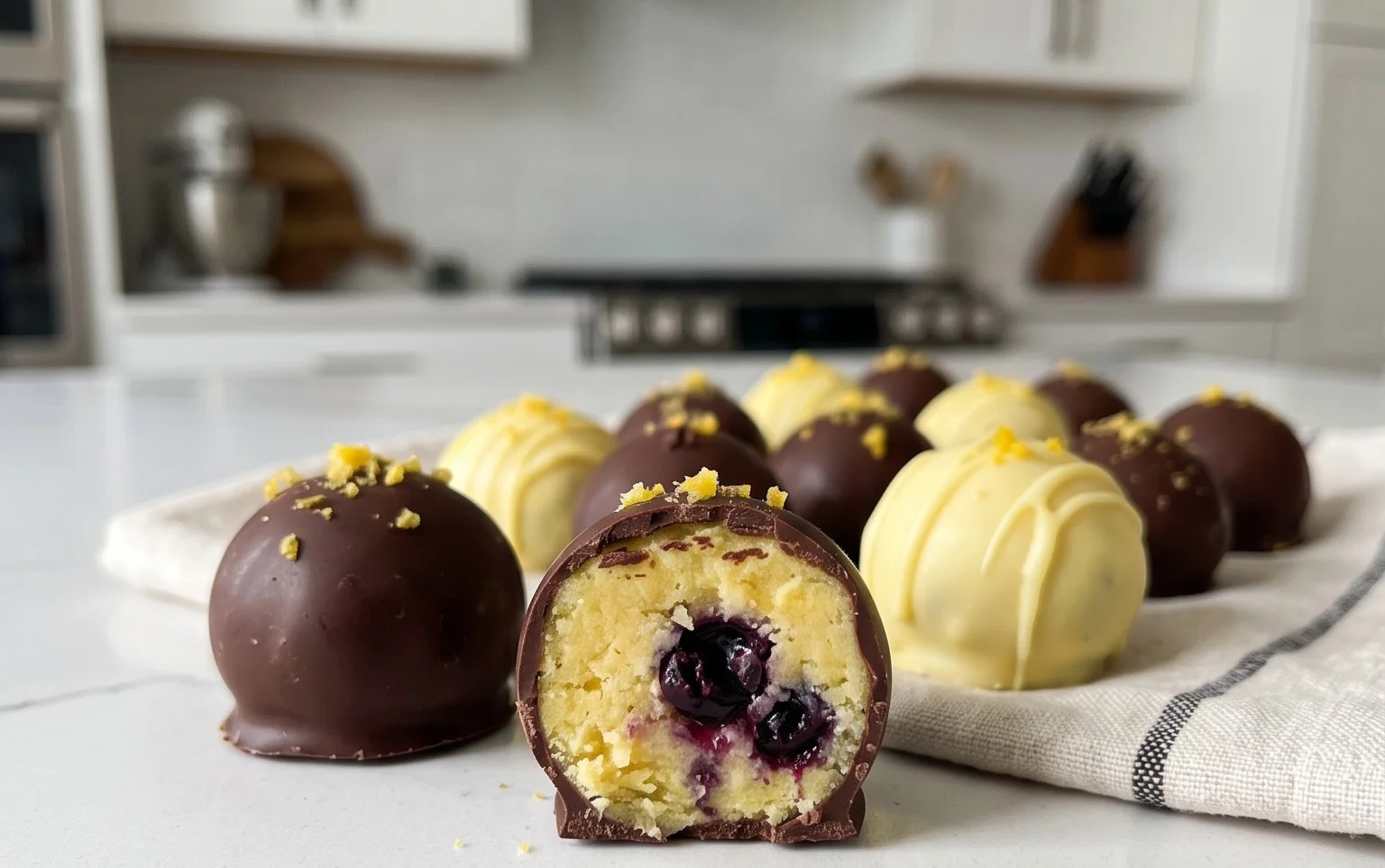 LEMON BLUEBERRY TRUFFLES