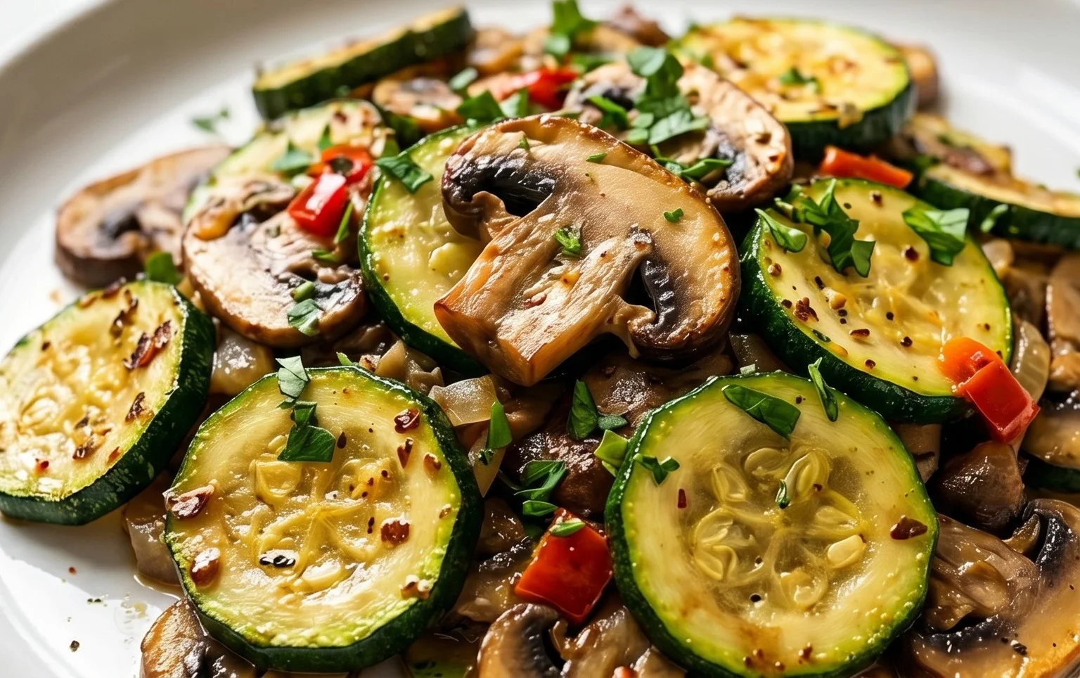 Skillet Zucchini and Mushrooms