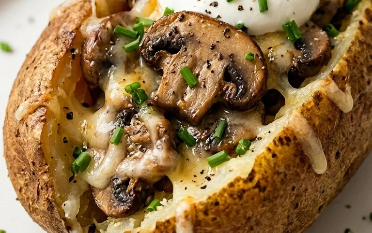 The Ultimate Stuffed Baked Potatoes with Mushrooms