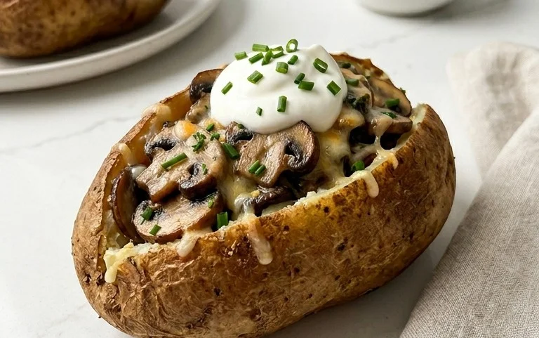 The Ultimate Stuffed Baked Potatoes with Mushrooms
