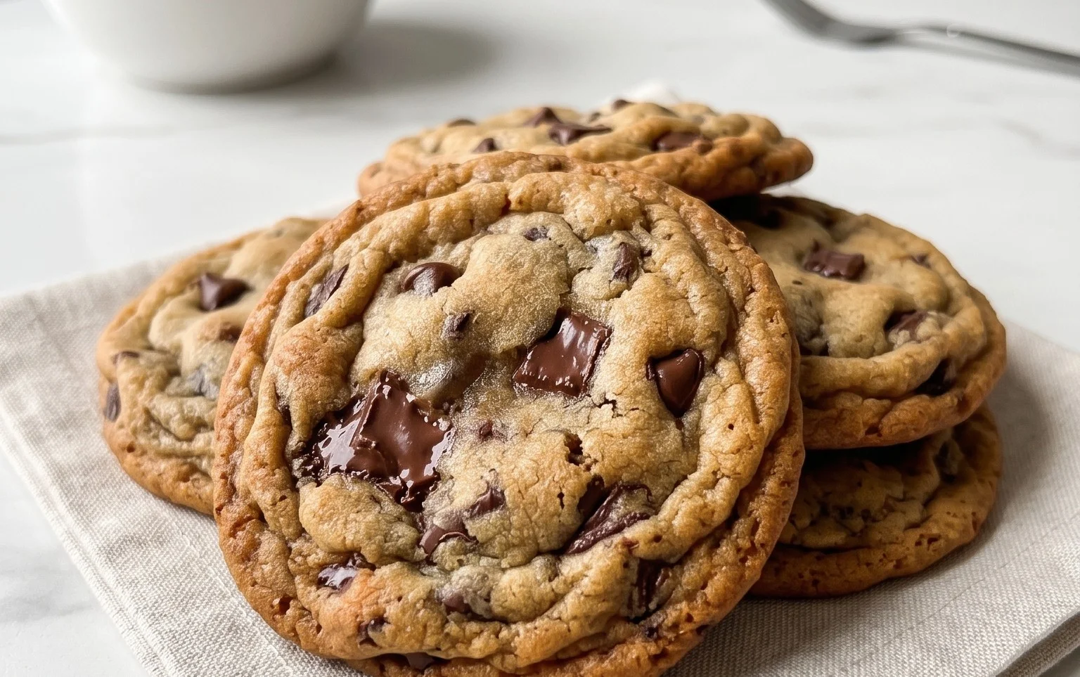 Crispy and Chewy Chocolate Chip Cookies