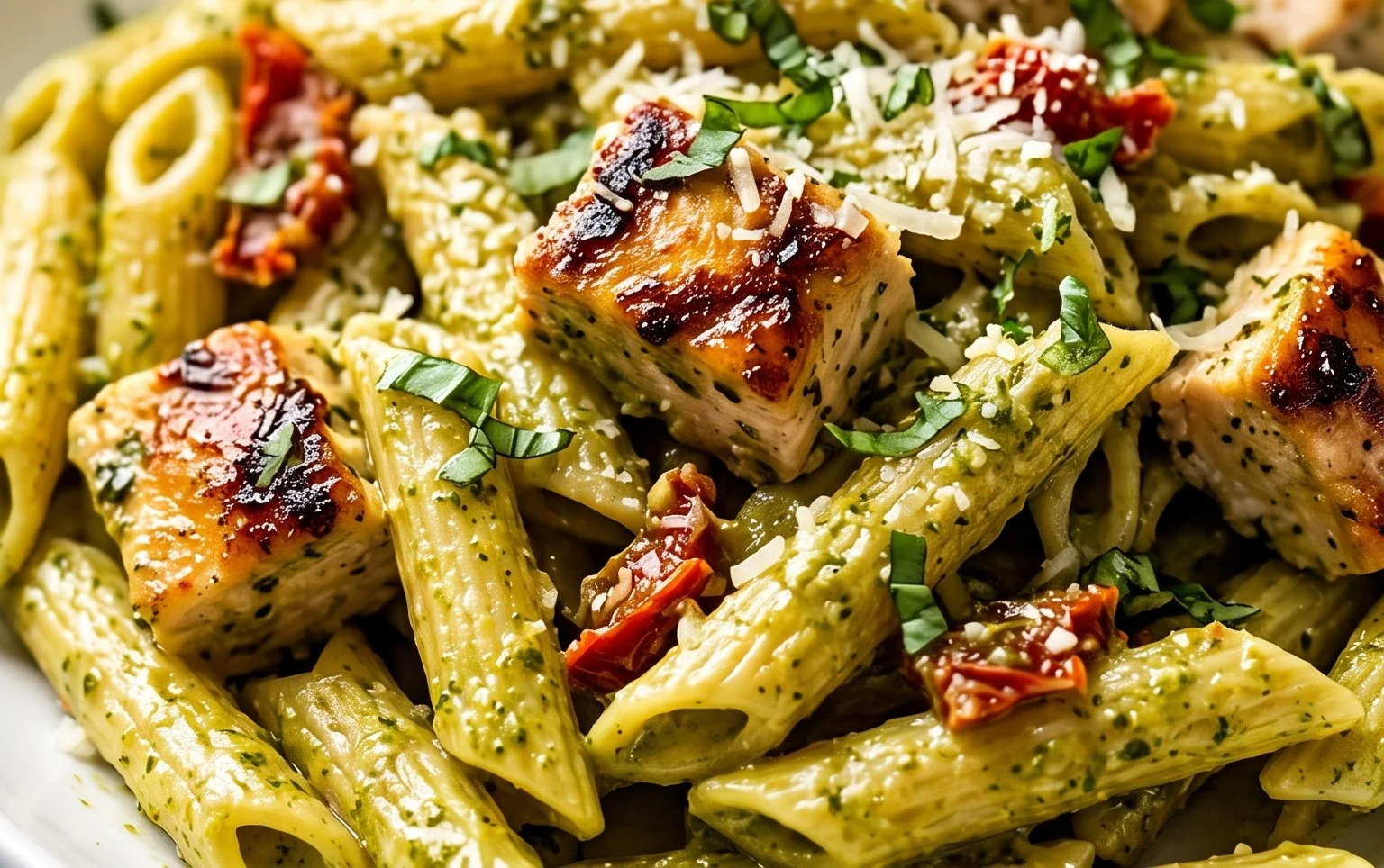 Creamy Chicken Pesto Pasta
