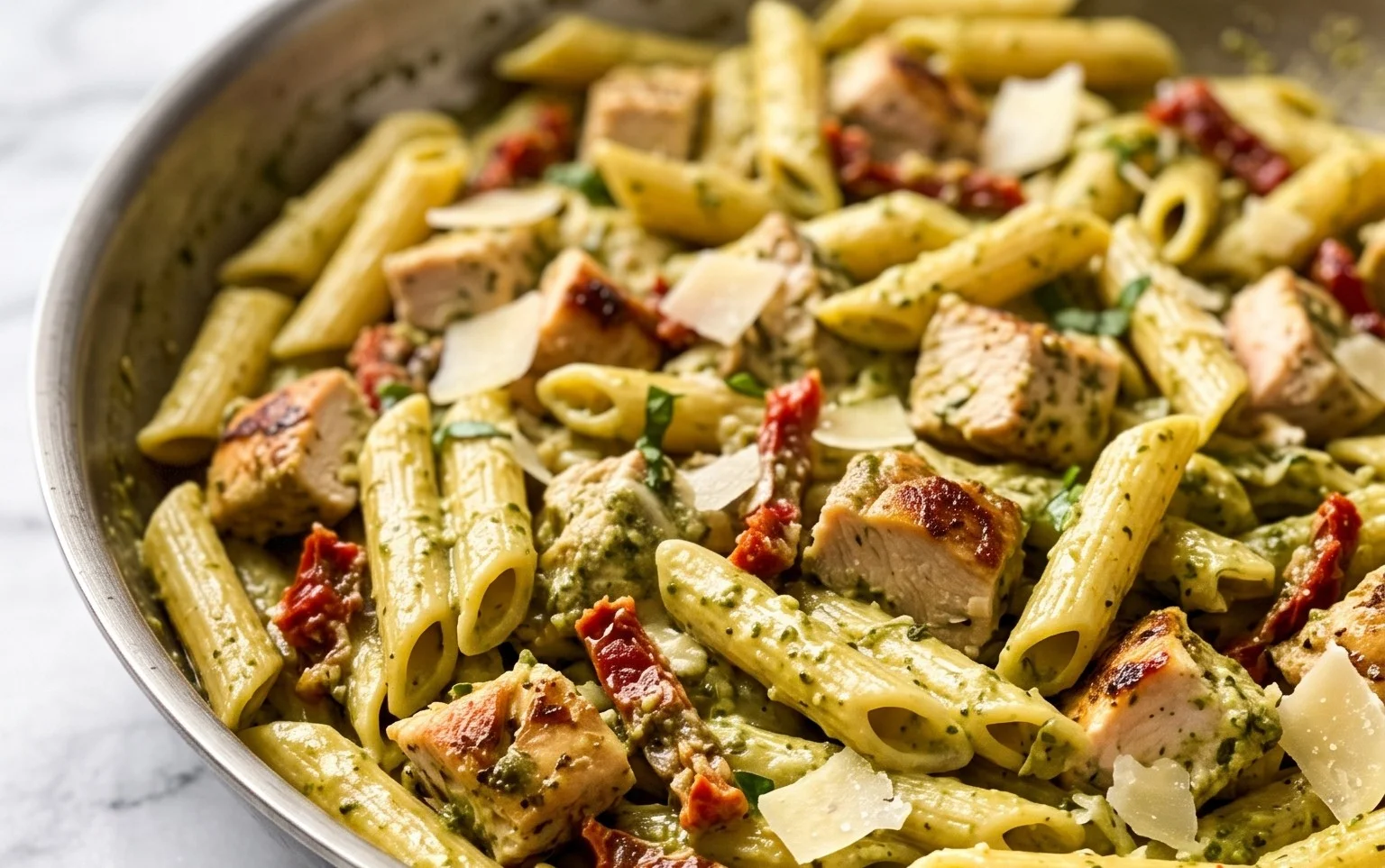 Creamy Chicken Pesto Pasta