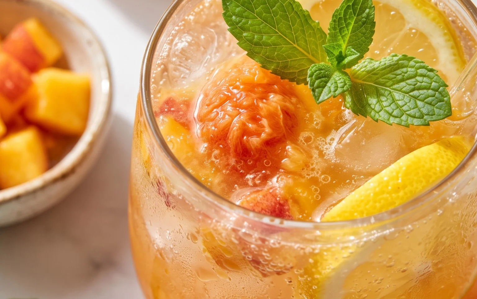 Refreshing Peach Lemonade