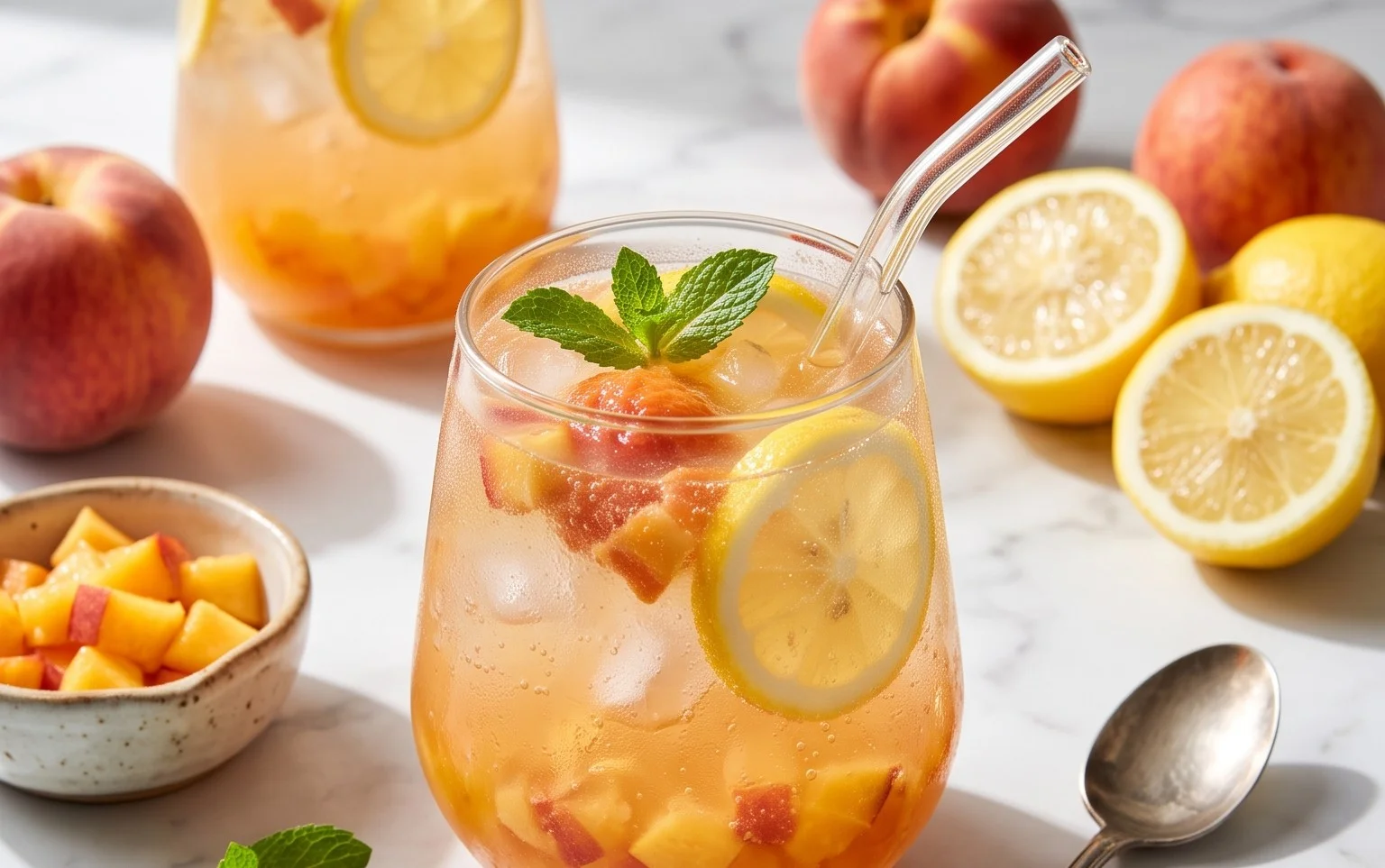 Refreshing Peach Lemonade