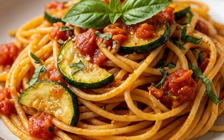 Healthy Tomato Zucchini Pasta