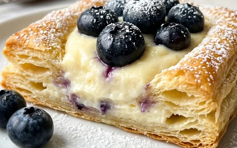 Blueberry Cream Cheese Puff Pastry