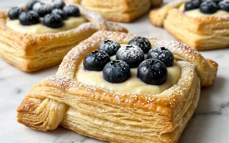Blueberry Cream Cheese Puff Pastry