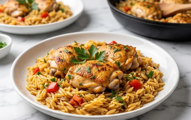 Chicken Orzo (30-Minutes, One-Pan)