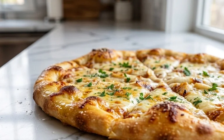 buttery garlic pizza
